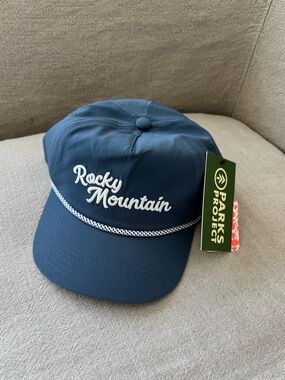 Parks Project Rocky Mountain Hat Blue 5 Panel Trucker Cap NWT $40